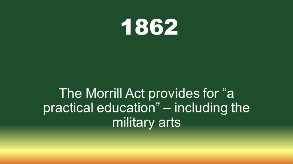1862 start of land grant universities
