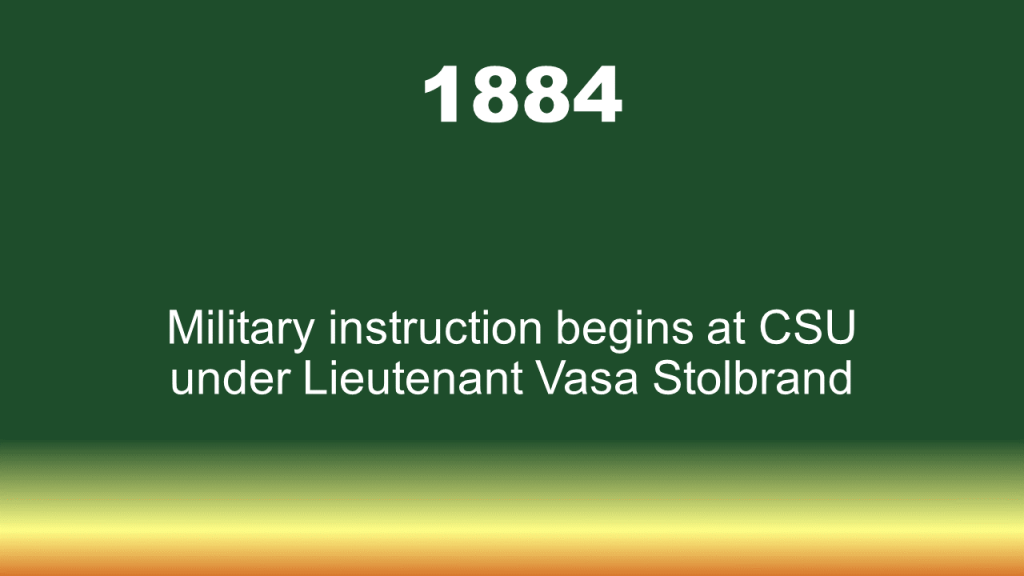 1884 start of military training