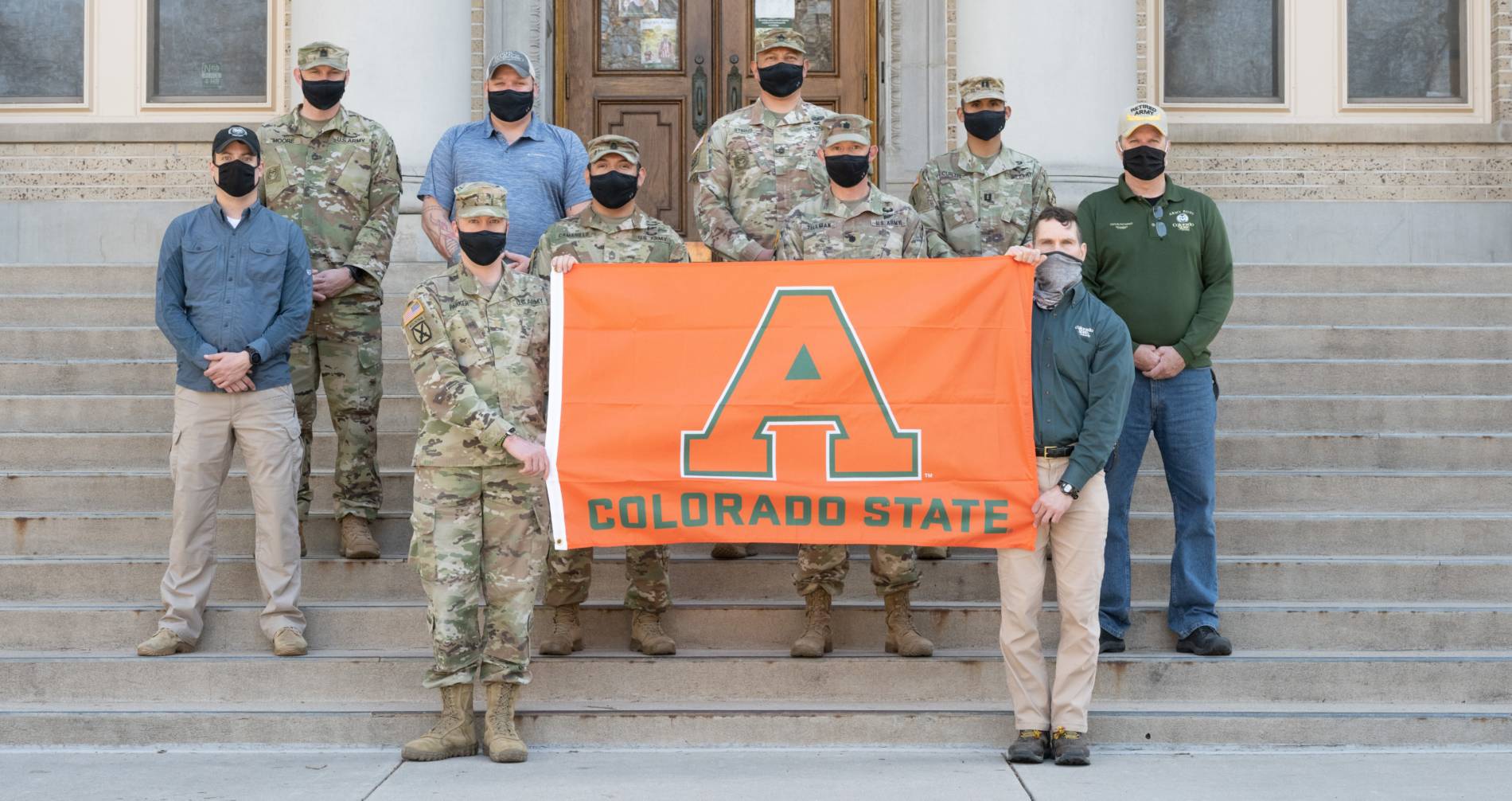 Photo of The Ram Battalion Cadre, Colorado State University Army ROTC, April 1, 2021