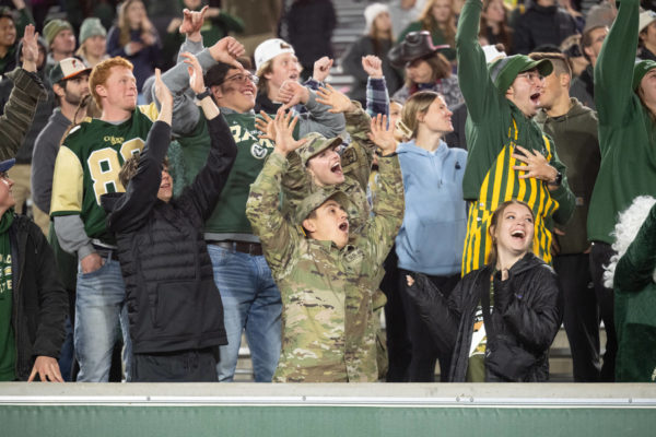 Colorado State University recognizes veterans at the Military Appreciation Day football game vs. San Diego State University. CSU won 22-19. November 11, 2023