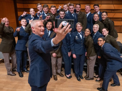 Colorado State University's Military Science program, the Army ROTC Ram Battalion and Air Force ROTC Detachment 90, celebrate students commissioning as Second Lieutennants. May 10, 2024